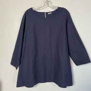 Symple NYC Linen Cotton Swing Lagenlook Top